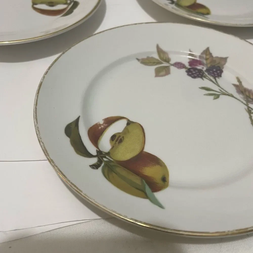 Royal Worcester Evesham Gold Bread Plates 6 5/8
